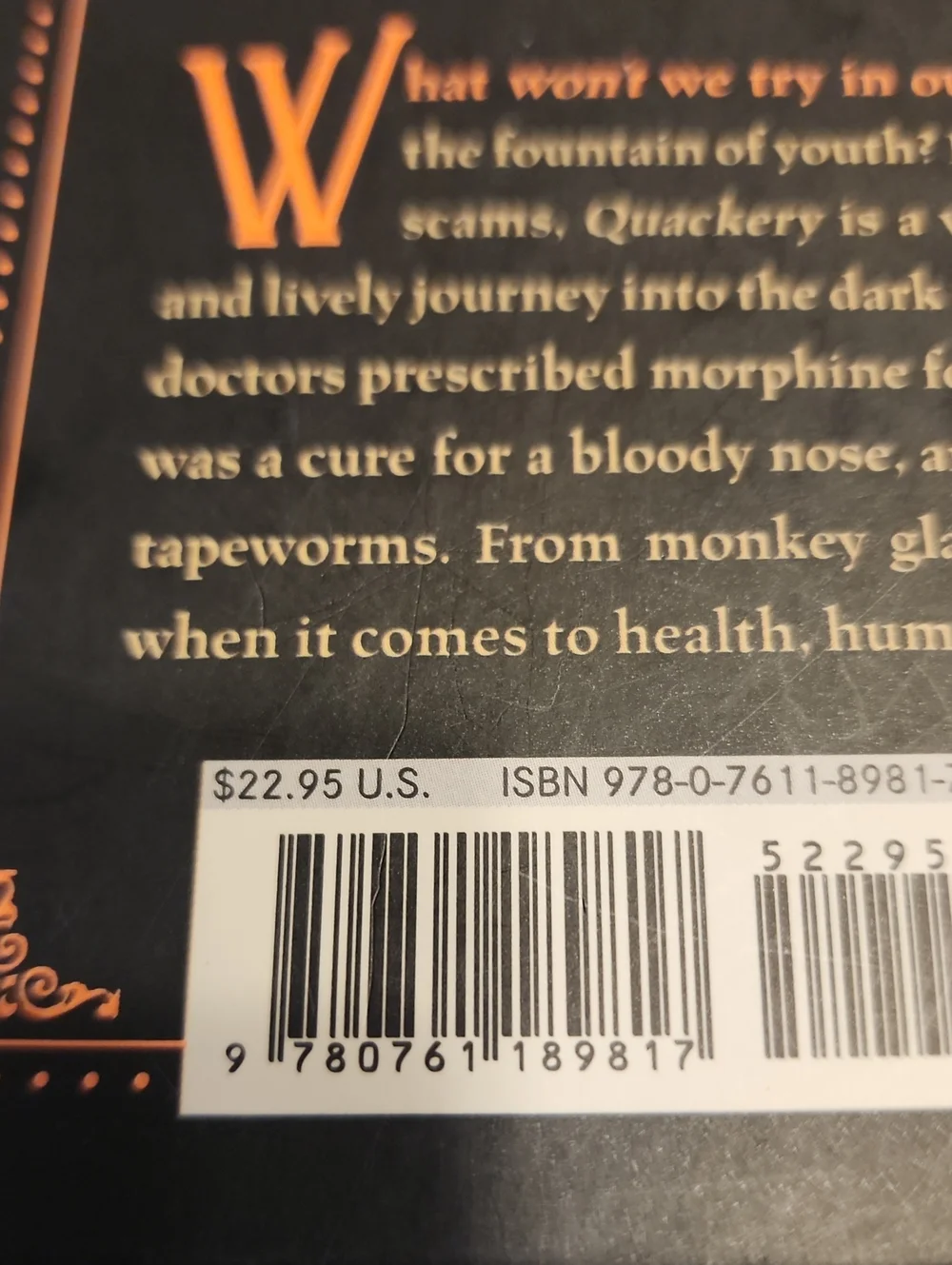Quackery: A Brief History - Worst Ways To Cure Everything⁸ Black Orange Hardback